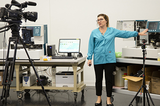 Instructor in studio